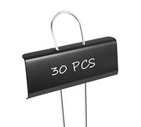 Lobamop 30 Pcs Metal Plant Labels Weatherproof Garden Markers Reusable Nursery Tags for Vegetables Herb Flower Greenhouse Black