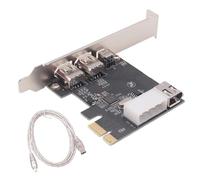 Lobamop PCI-E 1X 1394 4-Port DV HD Video Capture Card Firewire Card 800/400/200/100Mbps Supports Hot-Swapping for Desktop