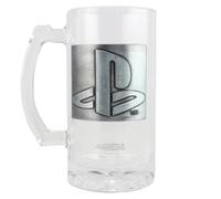 Lobcede.be PlayStation Gaming 500ml Glass Drinks Stein with Metal Logo Badge Design
