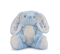 Lobeko Personalised Bunny Teddy, Soft Plush Rabbit with Name, Newborn Baby Gift, Custom Keepsake, Baby’s 1st