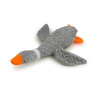 Lobeko Personalised Duck Plush Dog Toy with Honk & Crinkle Sounds Custom Embroidered with Dog’s Name Comfort Cuddle Toy for Puppies Soft Plush Dog Puppy Toy 45cm Assorted Colours (Grey)