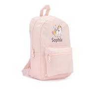 Lobeko Personalised Mini Backpack Kids Rucksack with Name Toddler Bag for Nursery, School, Travel & PE Embroidered Childrens Backpack with Unicorn, Dinosaur, Safari, Football Designs