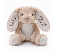 Personalised Bunny Teddy Embroidered Baby Gift Plush Soft Toy Christening