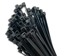 Lobinger Black Polyamide 6.6 Cable Ties - Extra Strong and Extra Long - UV and Heat Resistant for Industrial and Outdoor Use, Length 100-1000 mm, Width 2.5-9 mm (500, 2.5 mm x 150 mm)