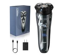 LOBINH Electric Shaver for Men, 100% Washable Rotary Shaver, Rechargeable Electric Razor Wet & Dry Shaving with Pop-up Trimmer, 1 Hour Fast Charging, 4D Floating Head, LCD Power Indicator - PA188