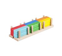 Lobito Toys Wooden Log Stacking Sorter | Early Development & Activity Montessori Toys | Shapes and Colours Stacking for Learning Numbers and Colours | 12 Months | Motor Skills and Problem Solving