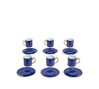 L'Objet Lapis espresso cups and saucers (set of 6) - Blue One Size