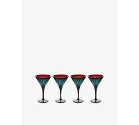 Lobjet Lobjet Prism Martini Glasses Set Of Four Bordeaux