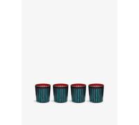 Lobjet Lobjet Prism Old Fashioned Glasses Set Of Four Bordeaux
