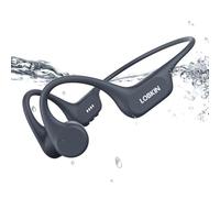 LOBKIN Swimming Headphones Underwater, Bone Conduction Headphones Bluetooth 5.4, IP68 Waterproof Wireless Open Ear Earbuds with Mic, 32GB MP3 Player Memory for Swimming, Running, Cycling, Grey