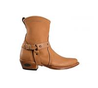 Loblan Boots 1057 Ladies Tan Leather Classic Cowboy Short Ankle Original Western Hand Made Bike Biker Ladies UK - 6