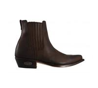 Loblan Boots 298 Brown Leather Classic Cowboy Original Western Hand Made Bike Biker Short Ankle Mens UK - 10
