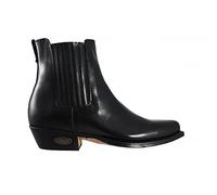 Loblan Boots 500 Black Shiny Leather Short Ankle Classic Cowboy Original Western Hand Made Short Ankle Mens UK - 11
