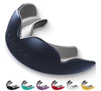 lobloo® PRO-FIT Sports Mouthguard - Ultra Slim 1mm | Dentist-Level Protection | Precision Vacuum-Fit | Oxygen Performance | MMA, Boxing, Football, Basketball. (Large +14yrs, Navy)