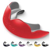 lobloo® PRO-FIT Sports Mouthguard - Ultra Slim 1mm | Dentist-Level Protection | Precision Vacuum-Fit | Oxygen Performance | MMA, Boxing, Football, Basketball. (Large +14yrs, Red)