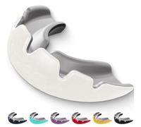 lobloo® Slick Sports Mouthguard - Ultra Slim 1mm | Dentist-Level Protection | Modified Vacuum-Fit Fusion | Oxygen Flow & Comfort | MMA, Boxing, Football, Basketball. (Medium 10-13yrs, Ivory)