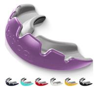 lobloo® Slick Vacuum-fit impressionless Dual-Density mouthguard for High Contact Sports as MMA, Hockey, Football, Rugby. Large +14yrs, Purple