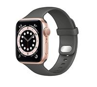 Lobnhot Compatible with Apple Watch Strap 41 mm 38 mm 40 mm, Soft Sport Silicone Replacement Strap Compatible with iWatch Series 10 9 8 7 6 5 4 3 2 1 SE for Men and Women, Cocoa