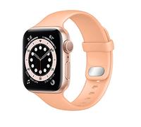 Lobnhot Compatible with Apple Watch Strap 41 mm 38 mm 40 mm, Soft Sport Silicone Replacement Strap Compatible with iWatch Series 10 9 8 7 6 5 4 3 2 1 SE for Men and Women, Cantaloup Melon