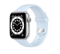 Lobnhot Compatible with Apple Watch Strap 41 mm 38 mm 40 mm, Soft Sport Silicone Replacement Strap Compatible with iWatch Series 10 9 8 7 6 5 4 3 2 1 SE for Men and Women, Sky Blue