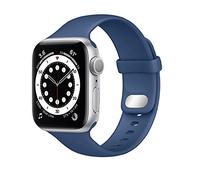 Lobnhot Compatible with Apple Watch Strap 41 mm 38 mm 40 mm, Soft Sport Silicone Replacement Strap Compatible with iWatch Series 7 SE 6 5 4 3 2 1 for Men and Women (38/40/41 mm Sea Blue)