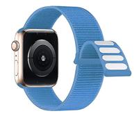 Lobnhot Nylon Strap Compatible for Apple Watch Straps 42mm 44mm 45mm 46mm, Adjustable Soft Sports Band Compatible with iWatch Series 10 9 8 SE 7 6 5 4 3 2 1, Sea Blue