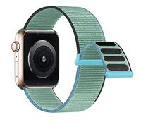 Lobnhot Nylon Strap Compatible with Apple Watch Strap 44 mm 42 mm 45 mm, Adjustable Sport Bracelet Compatible with iWatch Series 7 SE 6 5 4 3 2 1 (42/44/45mm-Inverness Green)