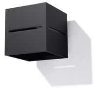 LOBO Black Wall Lamp: Modern Loft Design with Up/Down Square Shape - G9