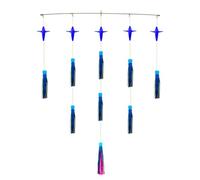 Lobo Lures 36" Skipjack Hybrid UV Big Game Tuna Spreader Bar & Premium Storage Bag Splash Bar | Made in The USA (Blue Mackerel 5 Birds)