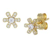 Lobo Women's Amen Lady Earrings 925 Silver Zirconia