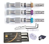 Loboo Idea 7.0mm /7.5mm /7.8mm Tubular Lock Picks Tools with Transparent Tubular Practice Lock Cylinder 5pcs Credit Card Lock Picking Tool Kit. Locksmith Tool Equipment Locksmith
