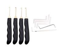 Loboo Idea 9-Piece Lock Pick Set - 4 Kaba Lock Pick Hooks and 5-Piece Locksmith Tension Wrench Tool Set