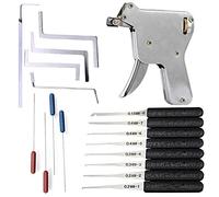 Loboo Idea Broken Key Extractor and Door Lock Opener Tool Kit, Including A Locksmith Gun Tool Kit, 12 Pieces Broken Key Extractor Kit and 5 Pieces Tension Wrenches for Pro Locksmith and Beginners