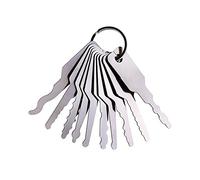 Loboo Idea Car Jiggler Lock Pick Set, 10 Piece Full Master Key for Auto Car, Multi-Purpose Key for Car Doors, Auto Jiggler Lock Pick Set and Repair Tools (10 pcs, Silver White)