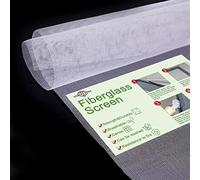 Loboo Idea Fiberglass Screen Replacement Mesh, Warehouse Fiberglass Window and Door Screen for Patio and Windows (120x100cm (47.24x39.37 Inches), White)