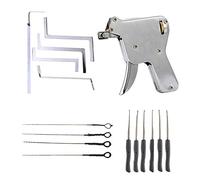 Loboo Idea Locksmith Tool Door Lock Opener Tool Kit, Including A Lock Pick Gun, 10 Pieces Broken Key Extractor Kit and 5 Pieces Tension Wrenches for Pro Locksmith and Beginners