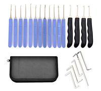 Loboo Idea Praxis Lock Pick Set, 21-Pieces Professional Dual Gauge Stainless Steel Picks, Pocket Multitool Locksmith Lockpicking Tool Kit for Lockpick and Beginners