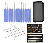 Loboo Idea Praxis Lock Pick Set, 22-Pieces Professional Dual Gauge Stainless Steel Picks, Pocket Multitool Locksmith Lockpicking Tool Kit for Lockpick and Beginners