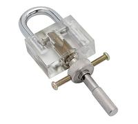 Loboo Idea Transparent Blade Padlock with Disc Detainer Lock Pick Tools, Civil Disc Transparent Lock Pick Set