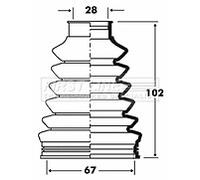 304936 Drive Shaft Bellow Kit Left Front Right Rear Fits Audi A1 Allstreet Lobro