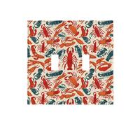 Lobster and Crab Dual-Texture Roman Frame Switch Plate â€“ Premium Pc Wall Switch Cover with Full-Panel Embossed Print, Heavy-Duty 100°c Heat & Fade Resistant Design for Residential & Commercial Use