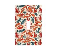 Lobster and Crab Premium One-Gang Decorative Switch Plate Cover with Textured Fabric-Grain Finish & Accent Dot Design â€“ Durable Pc Material Wall Plate for Residential and Commercial Use