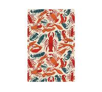 Lobster and Crab Premium One-Gang Decorative Switch Plate Cover with Textured Fabric-Grain Finish & Accent Dot Design â€“ Durable Pc Material Wall Plate for Residential and Commercial Use