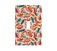 Lobster and Crab Premium Single-Gang Roman Frame Switch Plate â€“ Realistic Leather-Texture Finish, Durable Pc Material Wall Cover for Residential & Commercial Use (Includes Decorative Screws)