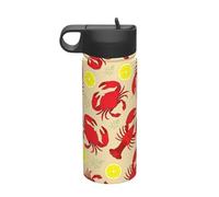 Lobster and Crab Printing The Print 18 Oz Stainless Steel Sports Insulated Kettle with Lid for Adult Men Women
