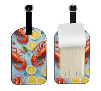 Lobster and Lemon Print Elegant Tag Stylish Tag Luggage Tag 4.3 X 2.76 Inch for Suitcases Travel Bags