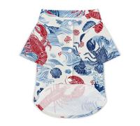 Lobster And Waves Cute Dog Shirts