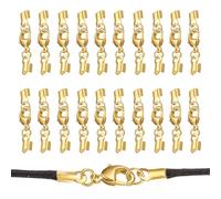 Lobster Clasp with Open Jump Ring Set, 20 Pcs Lobster Claw Clasps with Cord Ends, Necklace Jewellry Making Lobster Clasps, Jewelry Clasps Connector Locking for Necklaces Jewelry Accessories(Gold)