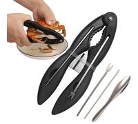 Lobster Crackers and Picks, Crackers and Crab Tools Set - 4 Piece Crab Utensil Set, Crab Picking Tools | Ergonomic Non-Slip Seafood Tools
