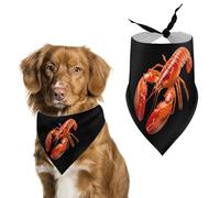 Lobster Cute Dog Scarf Triangle Bandana Soft Puppy Scarfs for Small Medium Pets